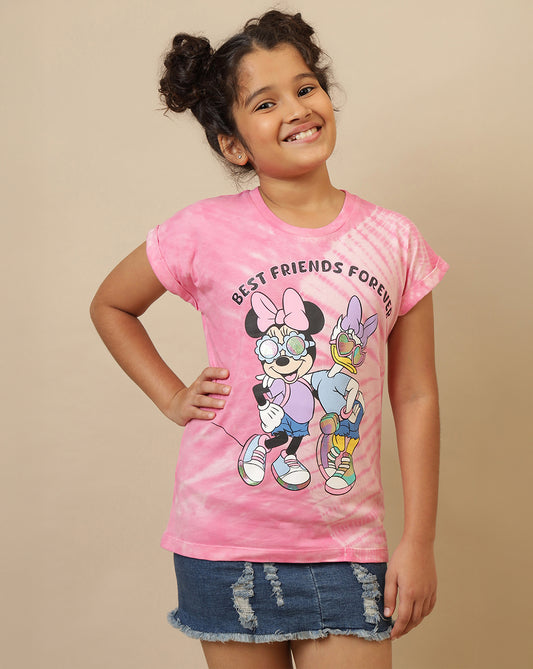 Mickey & Friends Printed Regular Fit Tshirt For Girls