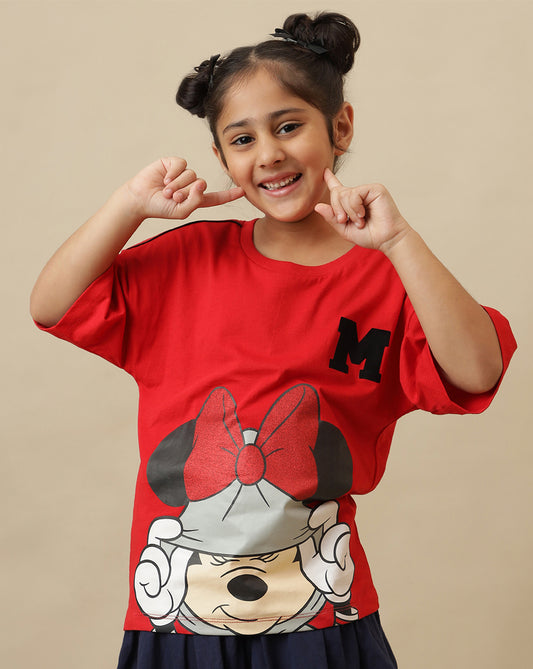 Mickey & Friends Printed Oversized Tshirt For Girls