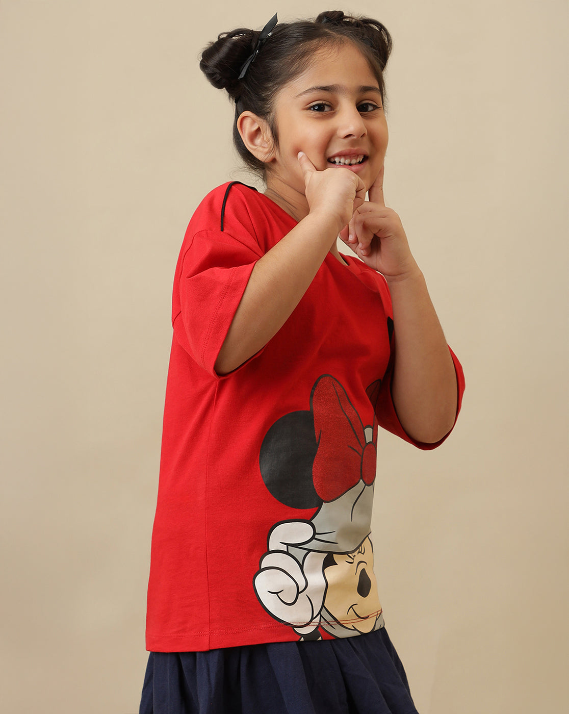 Mickey & Friends Printed Oversized Tshirt For Girls