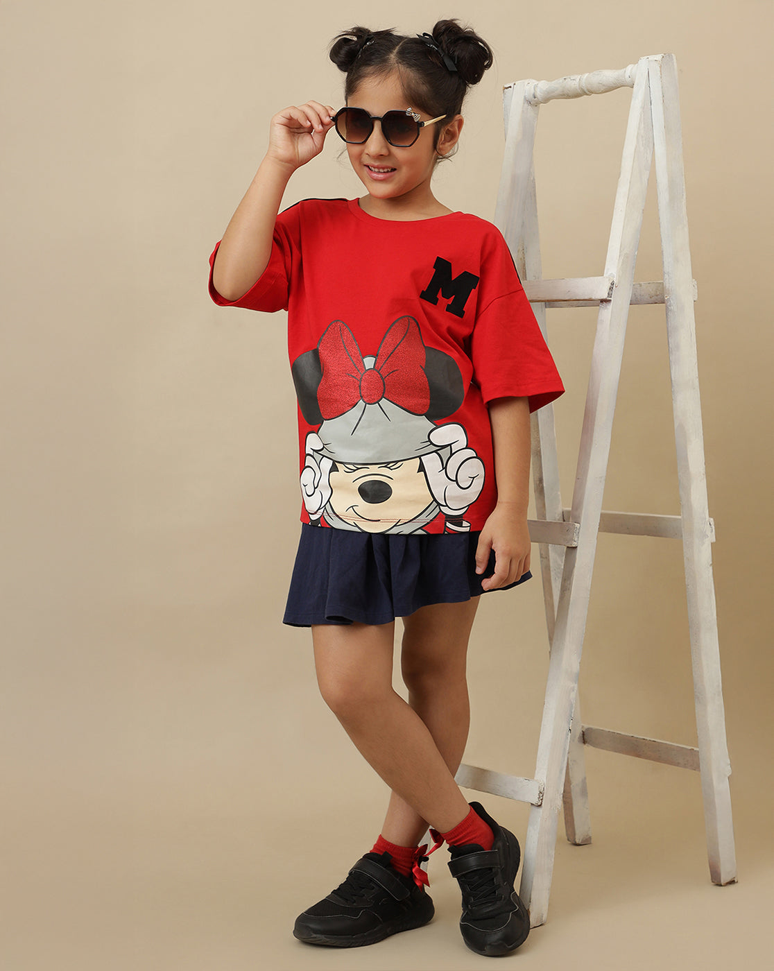 Mickey & Friends Printed Oversized Tshirt For Girls