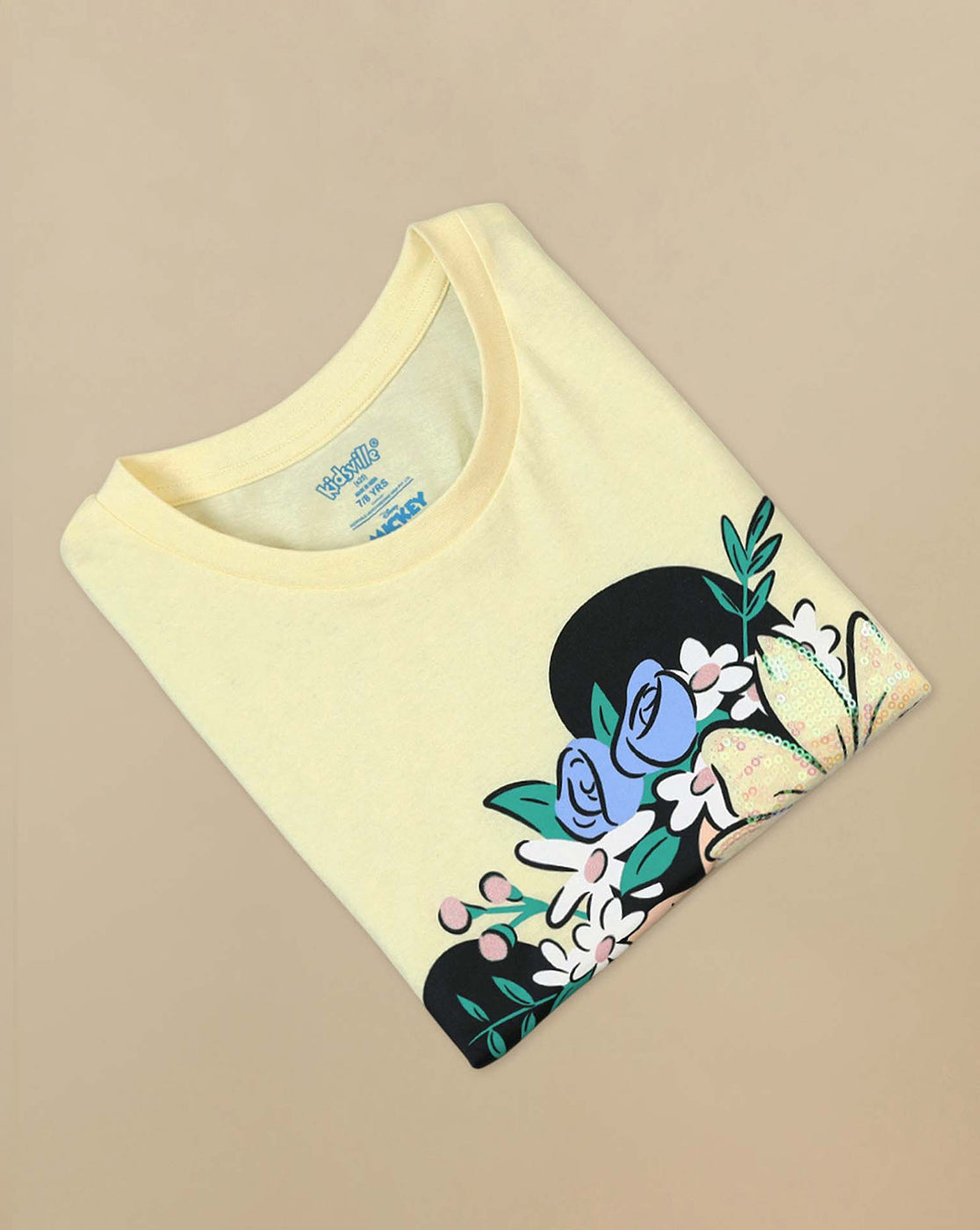 Mickey & Friends Printed Relaxed Fit Tshirt For Girls