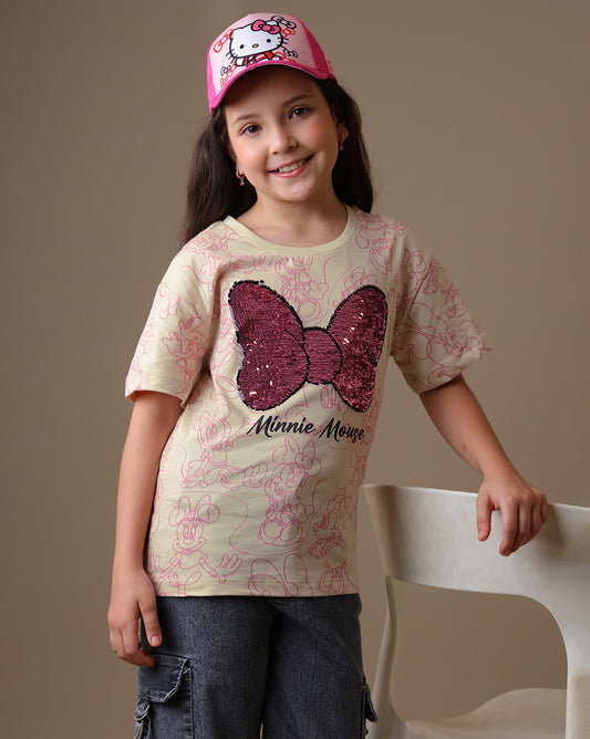 Minnie Mouse  Relaxed Fit Reversible SequinTshirt  Girls