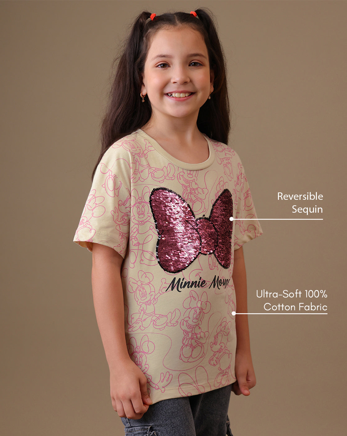 Minnie Mouse  Relaxed Fit Reversible SequinTshirt  Girls