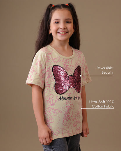 Minnie Mouse  Relaxed Fit Reversible SequinTshirt  Girls