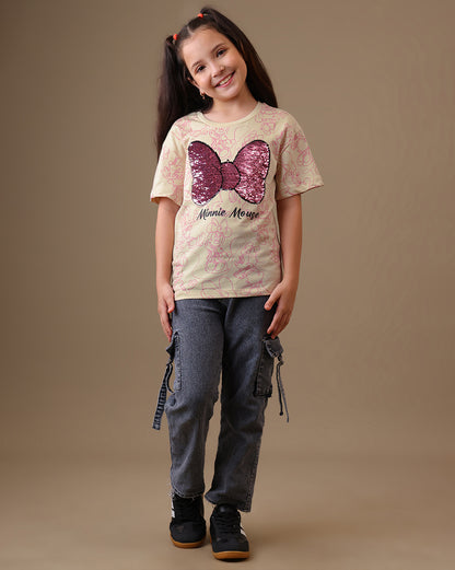 Minnie Mouse  Relaxed Fit Reversible SequinTshirt  Girls