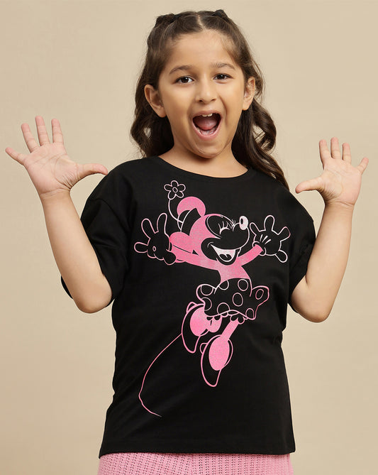 Mickey & Friends Printed Oversized Tshirt For Girls