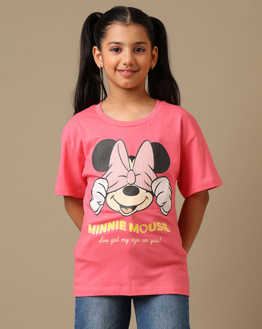 Mickey & Friends Printed Oversized Tshirt For Girls