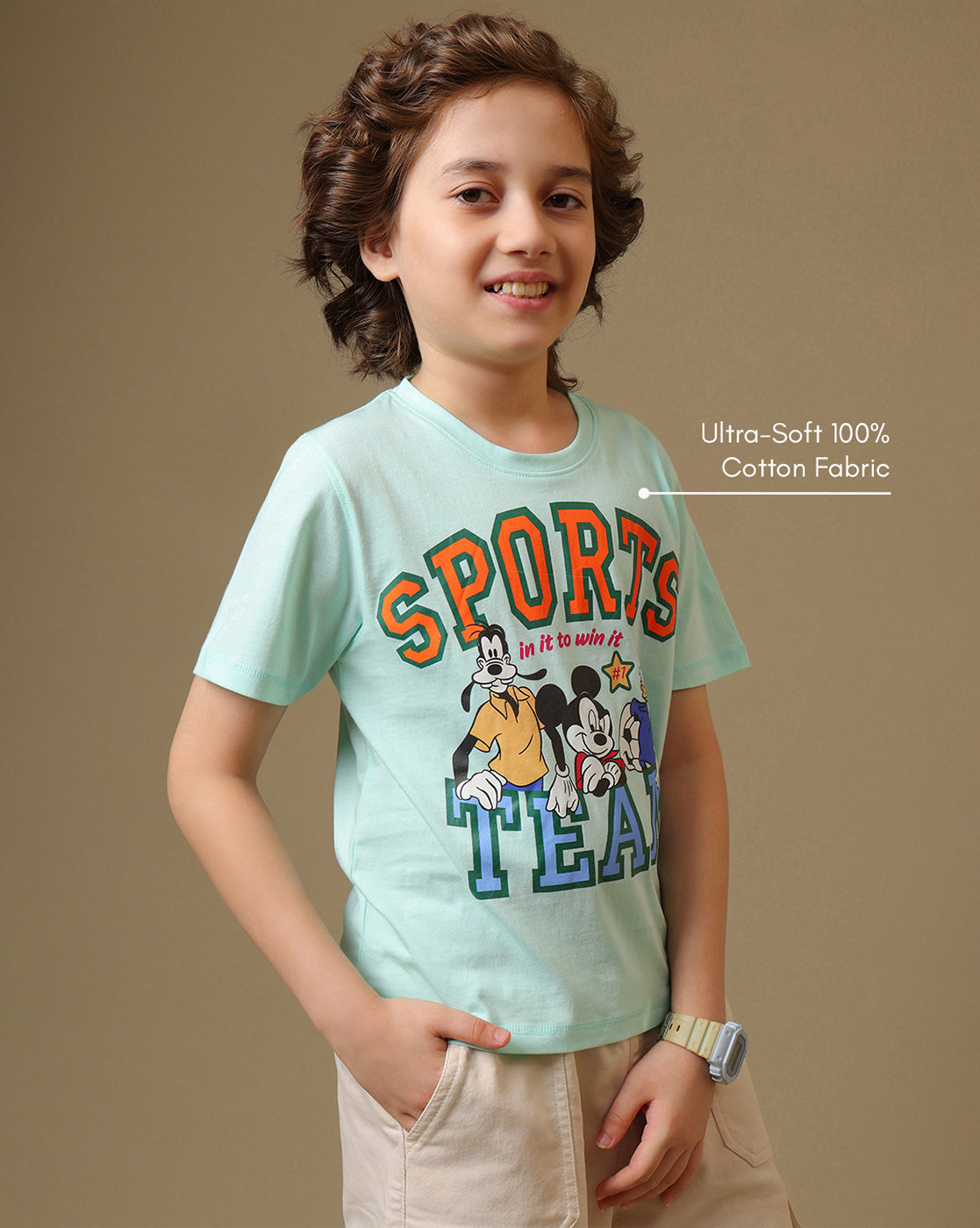 Mickey & Friends Printed Regular Fit Tshirt For Boys