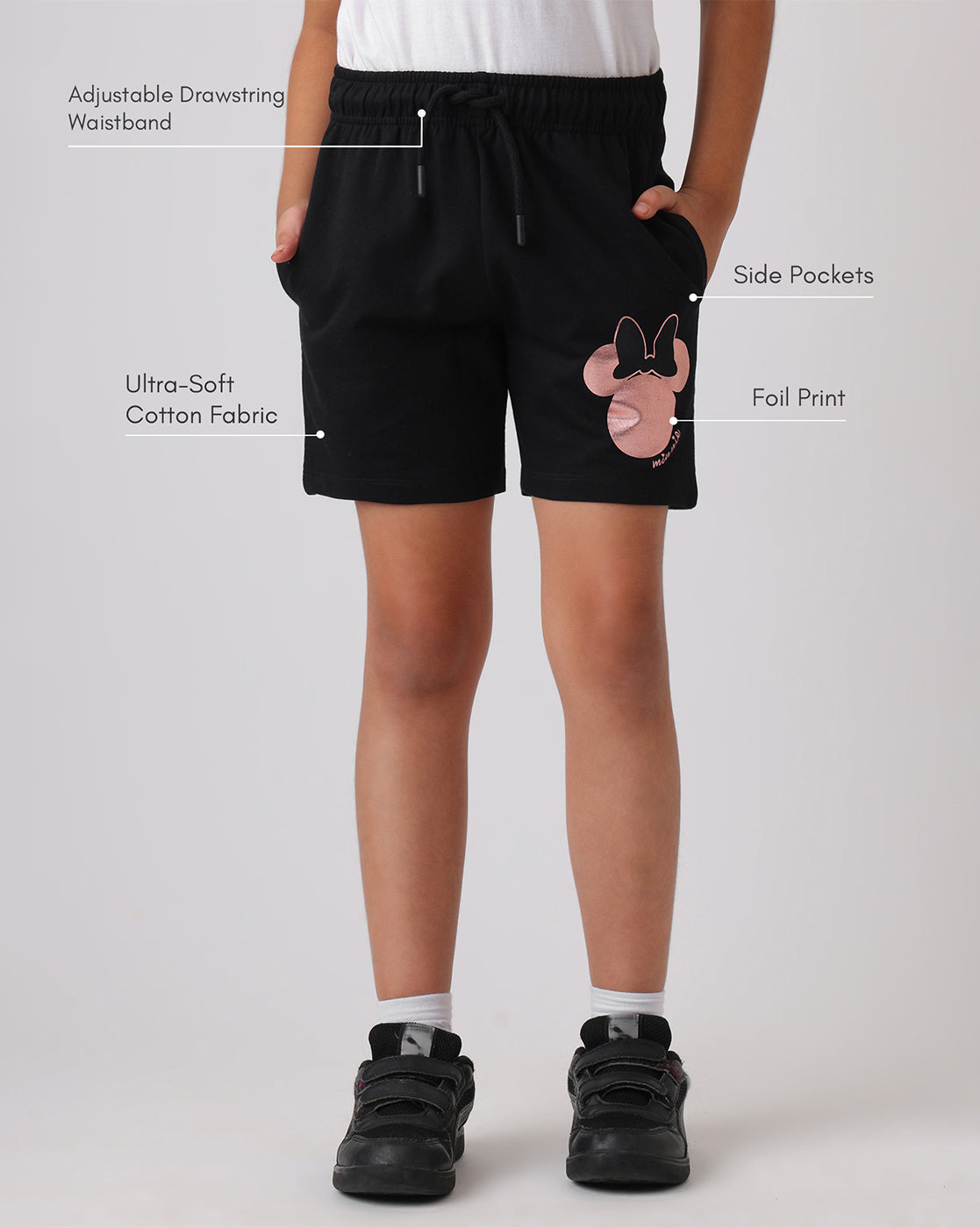 Minnie Mouse Relaxed Fit Tshirt & Shorts Co-Ords Set Girls
