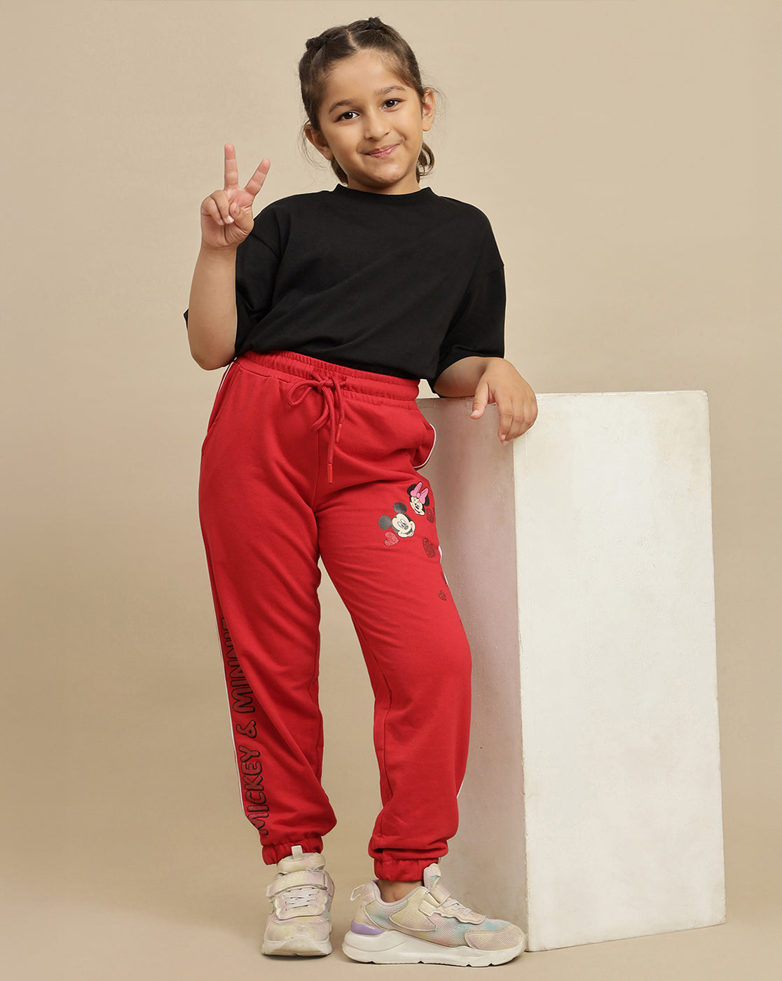 Mickey & Friends Printed Regular Fit Jogger For Girls