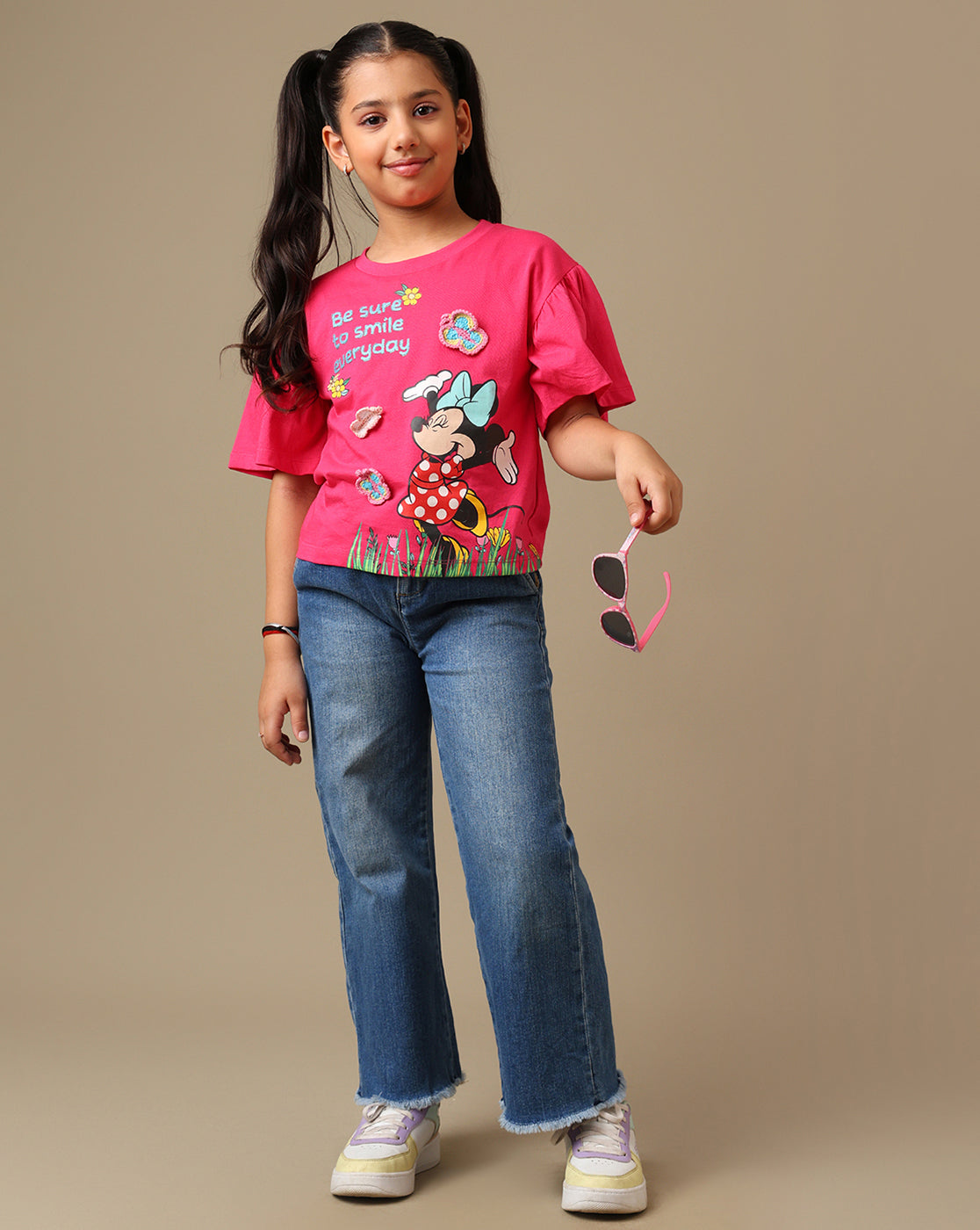 Mickey & Friends Printed Relaxed Fit Tshirt For Girls