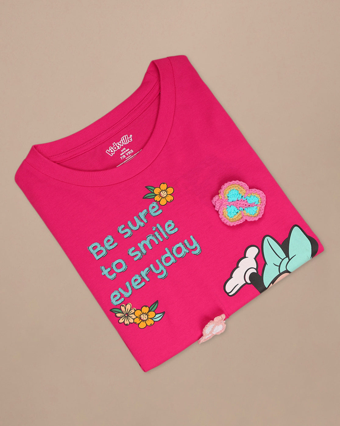 Mickey & Friends Printed Relaxed Fit Tshirt For Girls