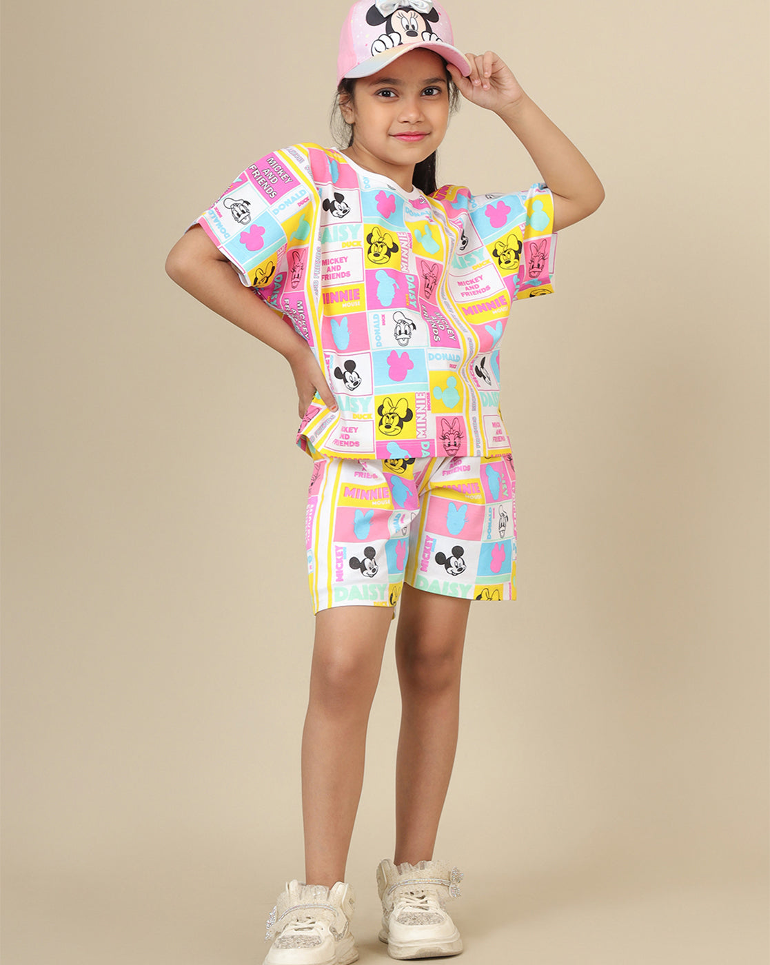 Mickey & Friends Printed Boxy Fit Tshirt For Girls