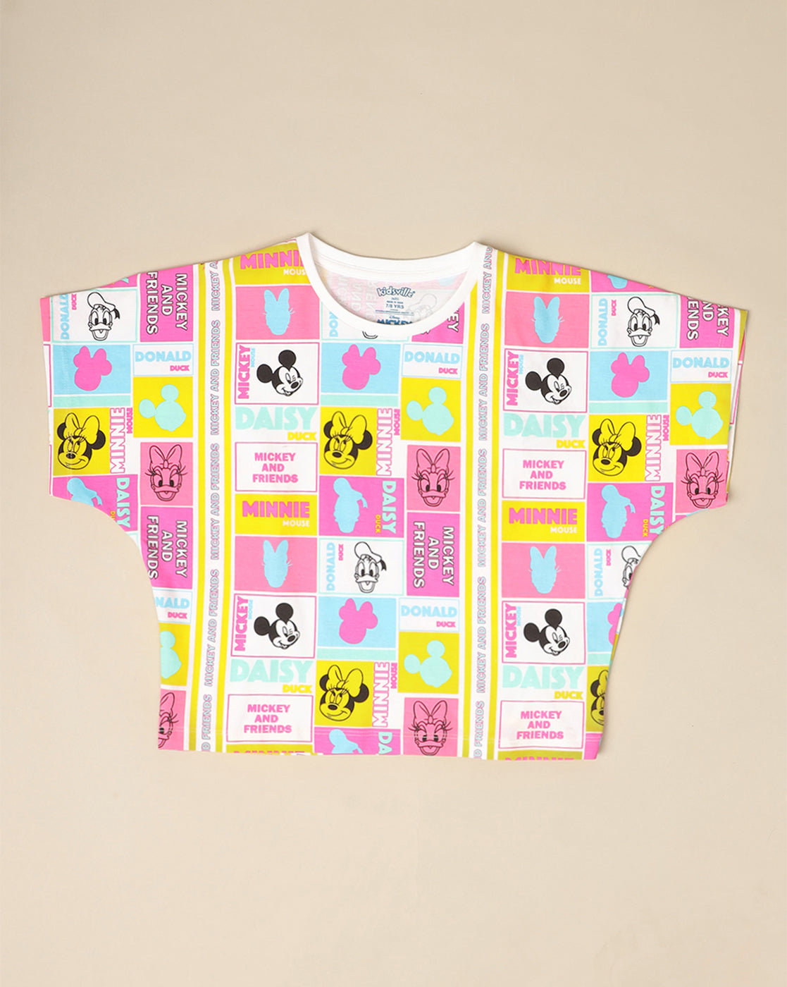 Mickey & Friends Printed Boxy Fit Tshirt For Girls