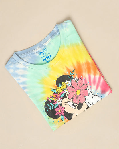 Mickey & Friends Printed Oversized Tshirt For Girls