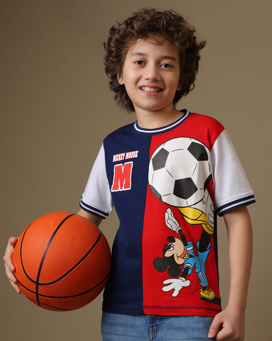 Mickey & Friends Printed Regular Fit Tshirt For Boys
