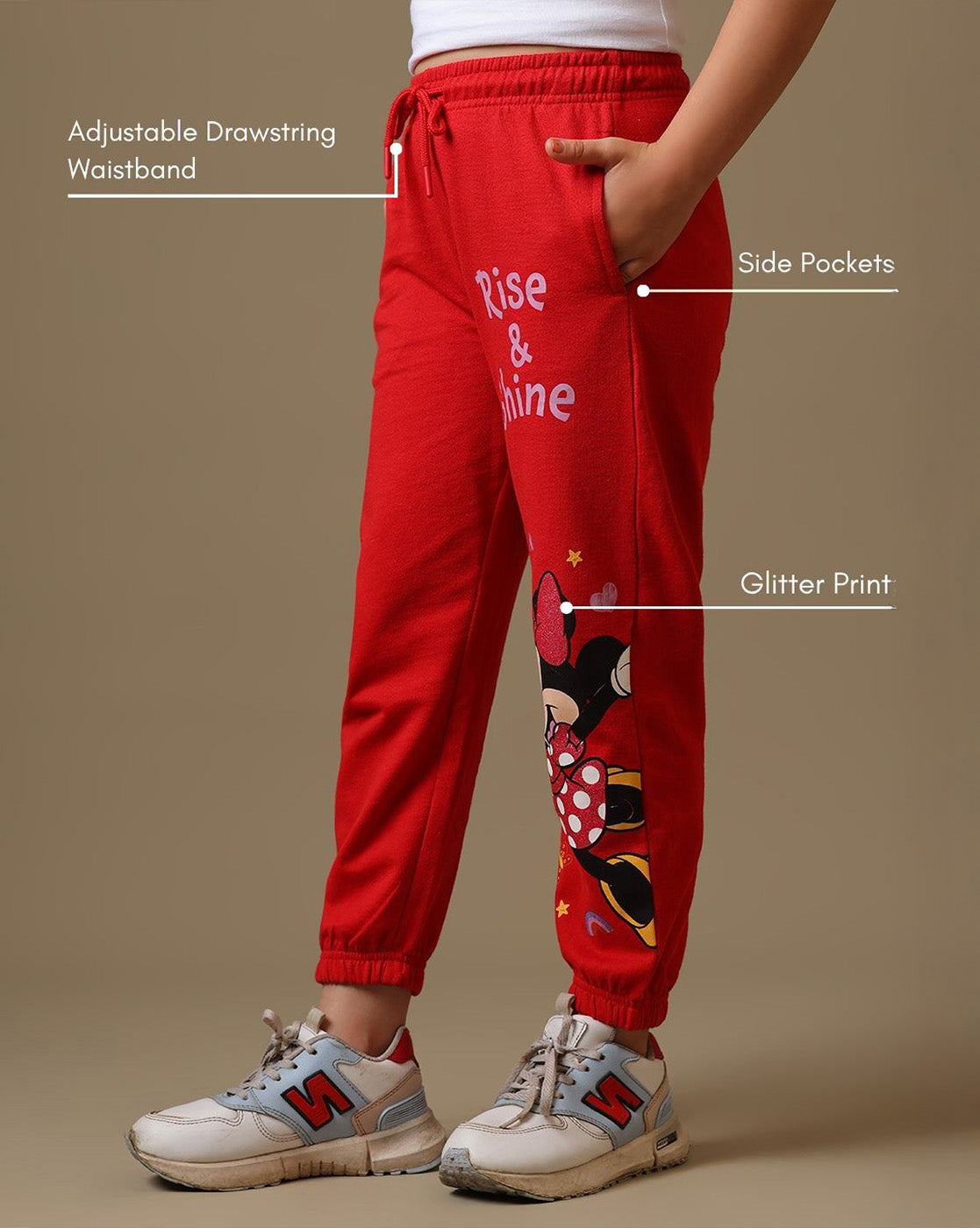 Minnie Mouse Printed Regular Fit Jogger For Girls