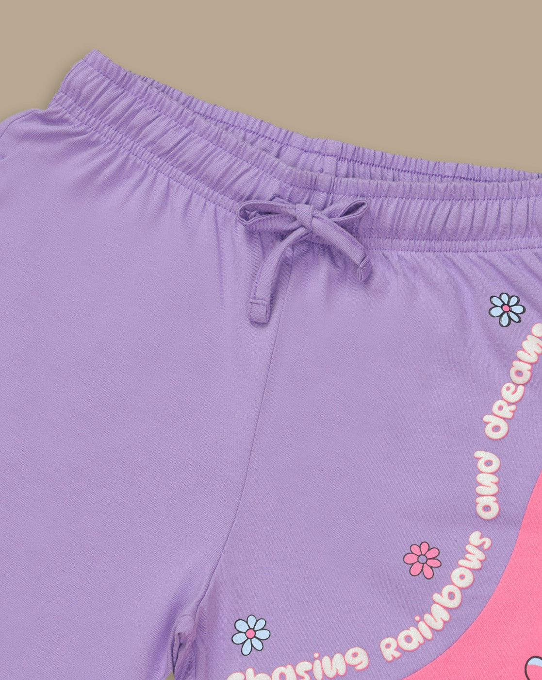 Mickey & Friends Printed Regular Fit Shorts For Girls