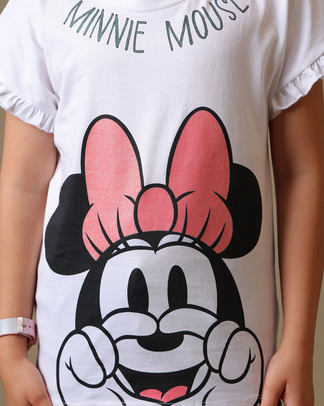 Minnie Mouse Printed Relaxed Fit Tshirt For Girls