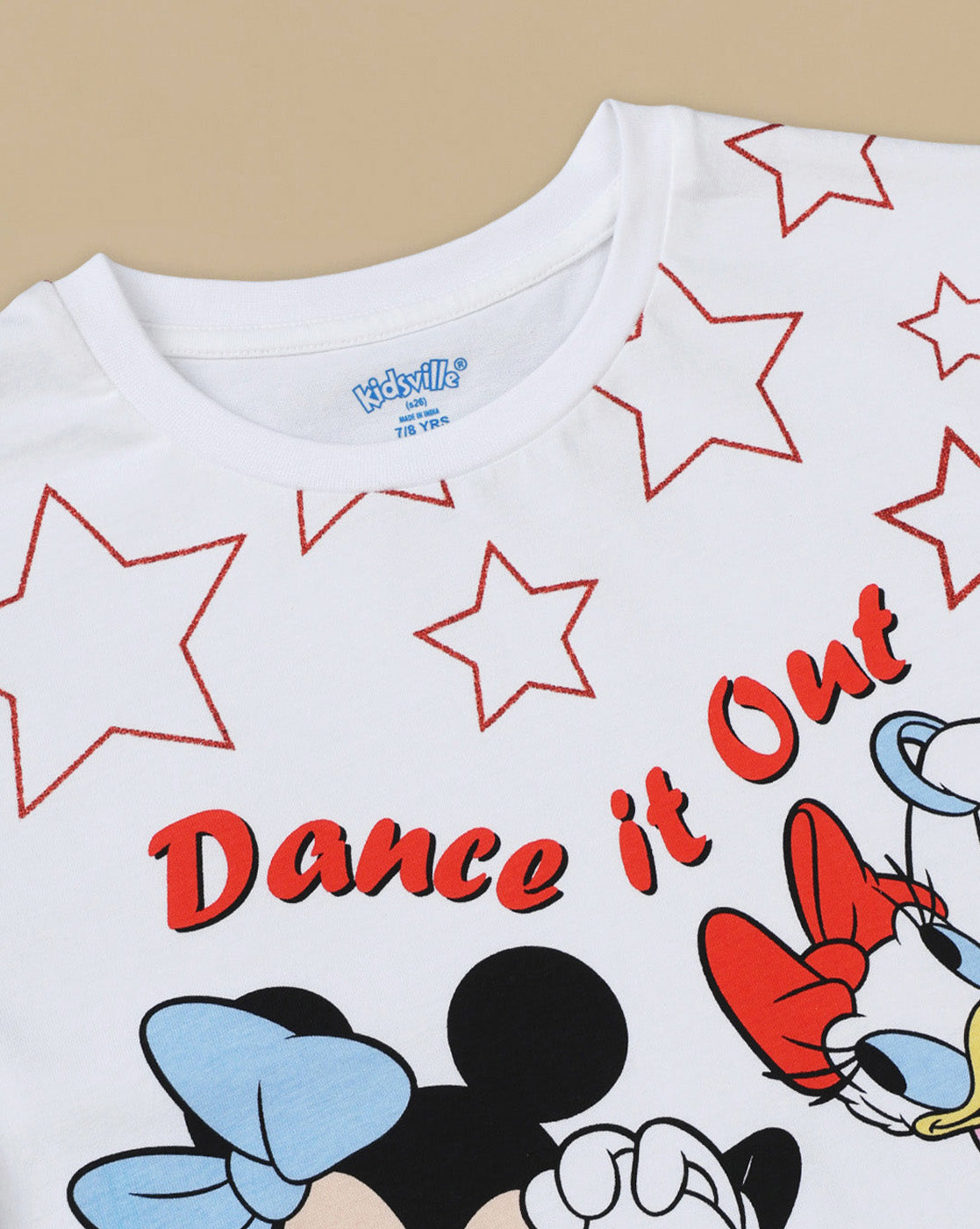 Mickey & Friends Printed Relaxed Fit Tshirt For Girls