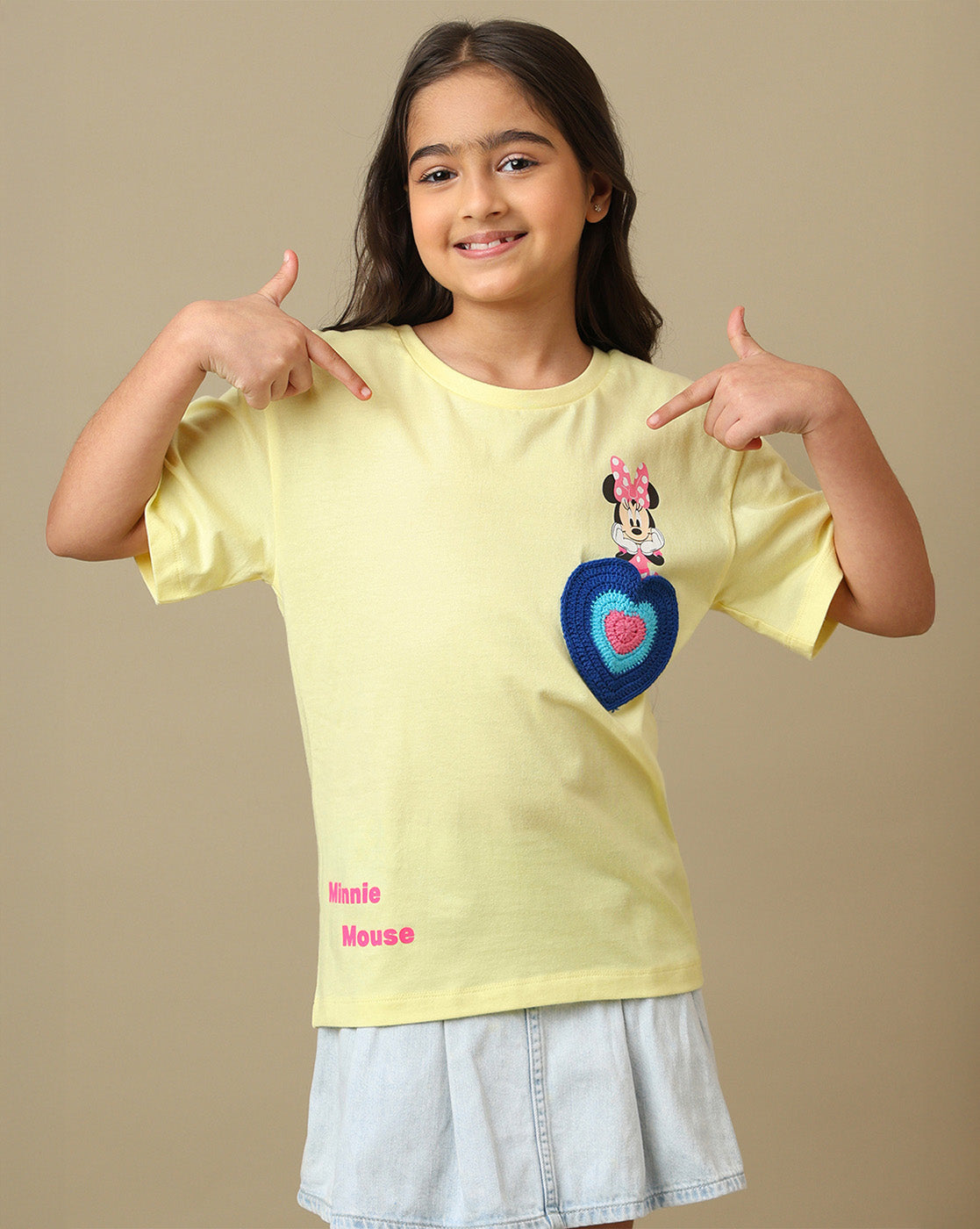 Minnie Mouse Printed Relaxed Fit Tshirt For Girls