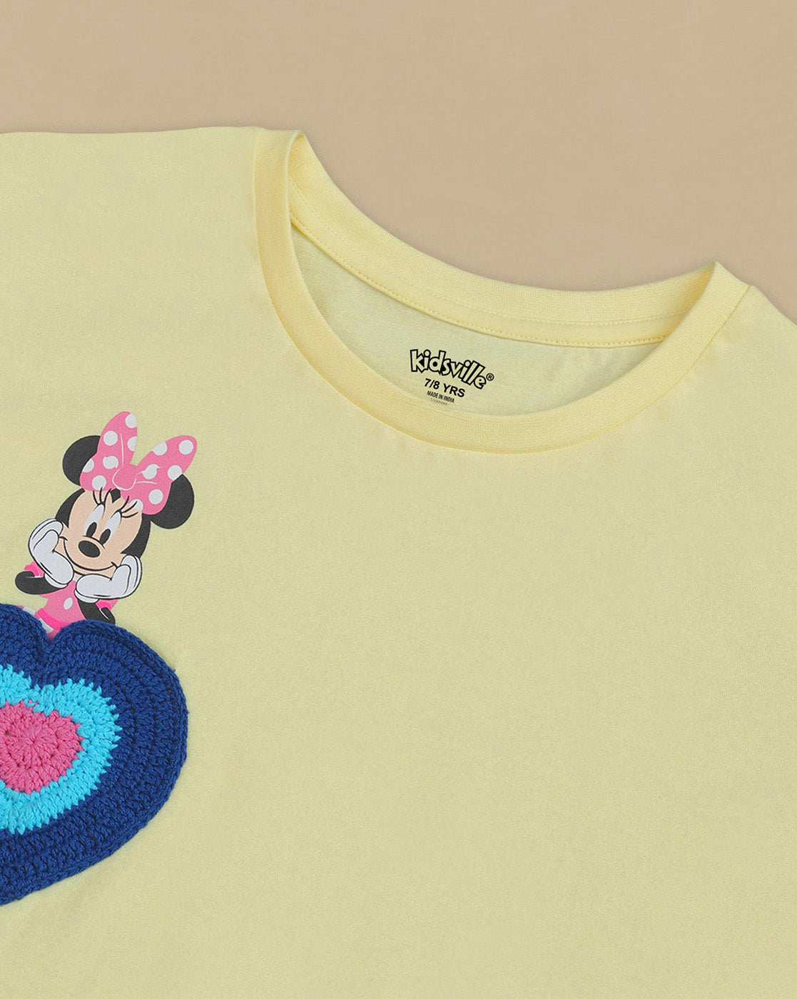 Minnie Mouse Printed Relaxed Fit Tshirt For Girls