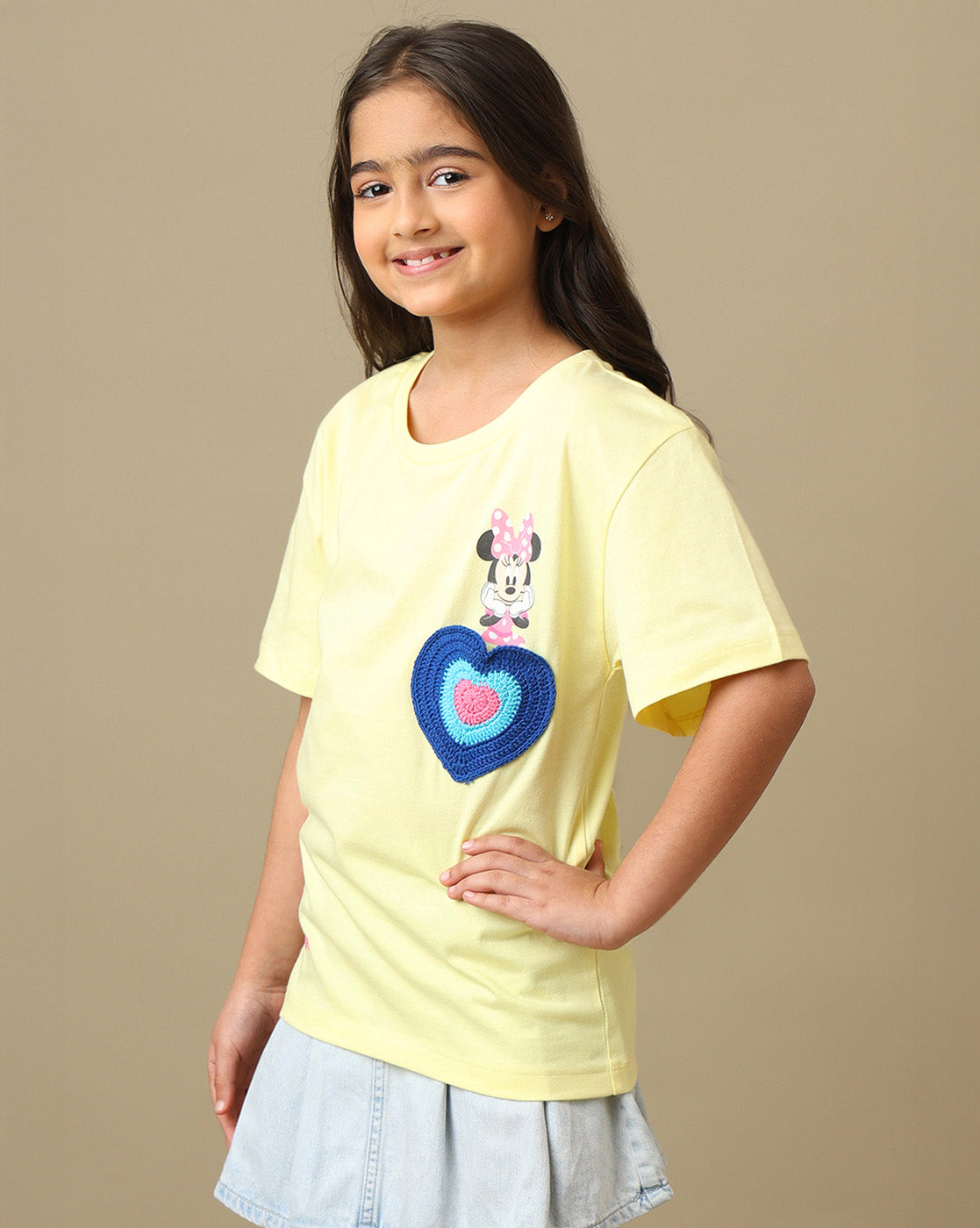 Minnie Mouse Printed Relaxed Fit Tshirt For Girls