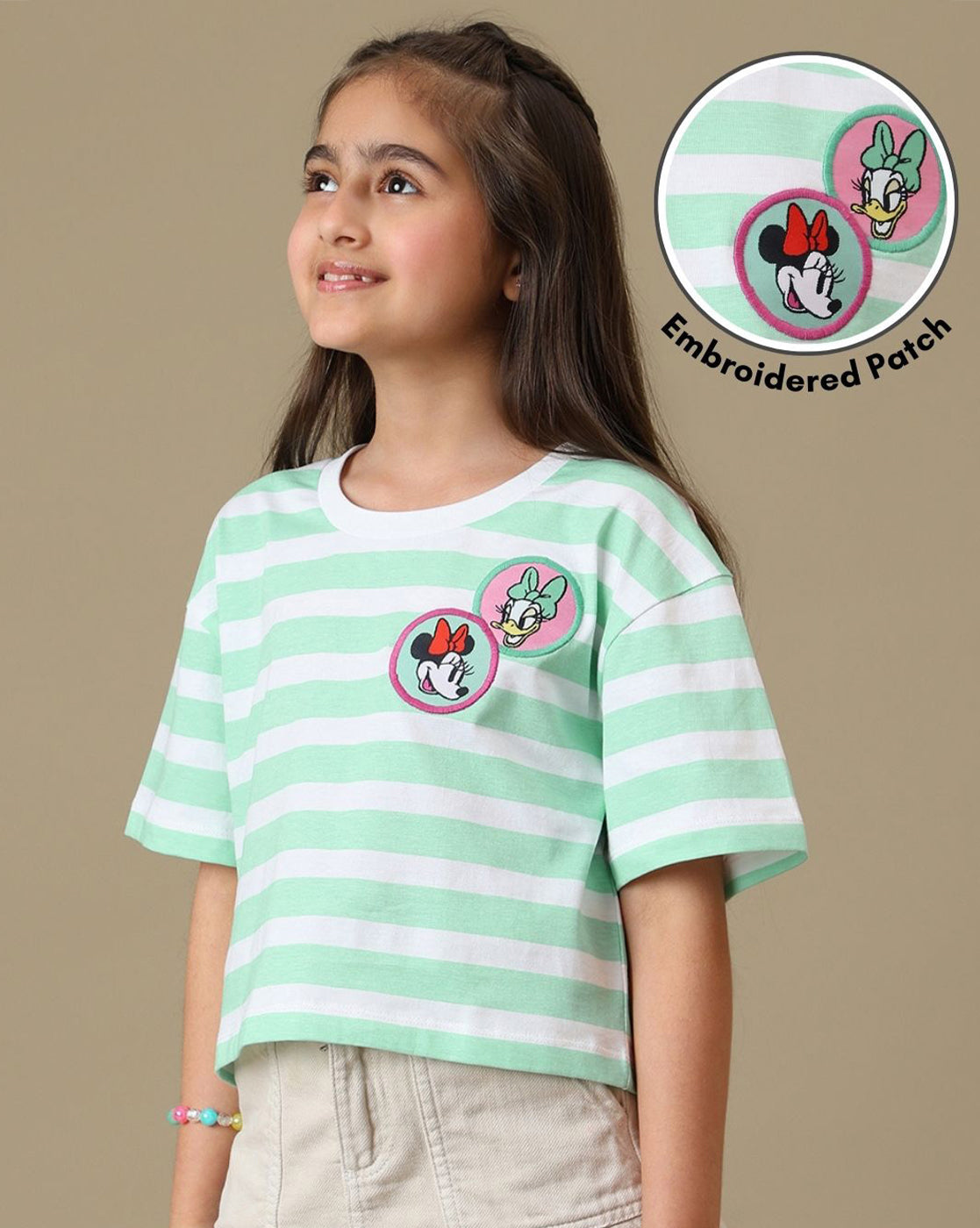 Mickey & Friends Printed Boxy Fit Tshirt For Girls