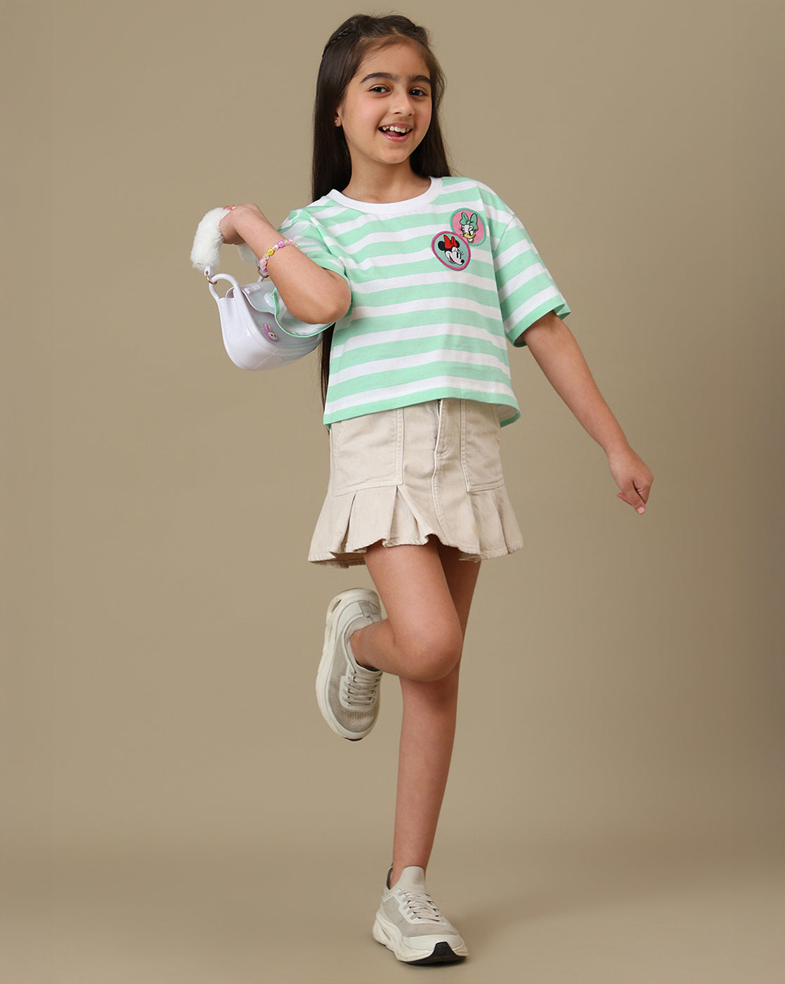 Mickey & Friends Printed Boxy Fit Tshirt For Girls