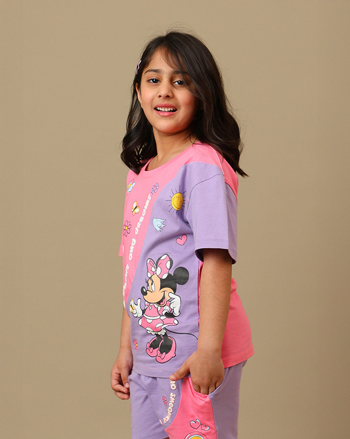 Mickey & Friends Printed Relaxed Fit Tshirt For Girls