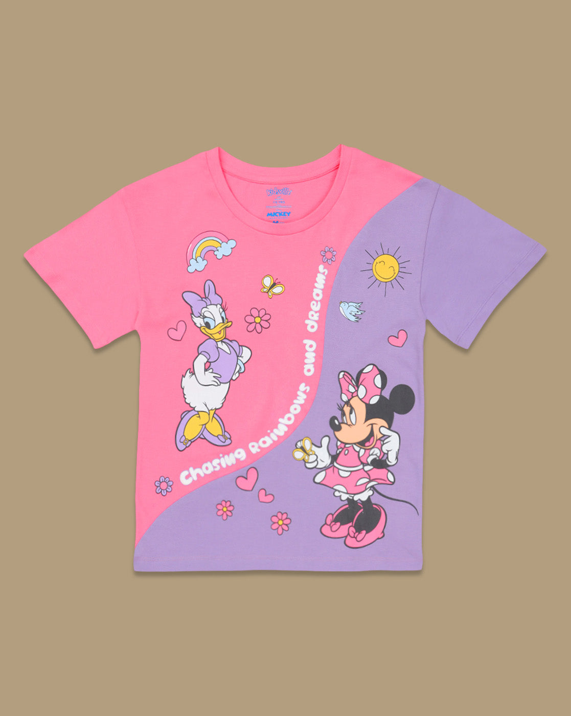 Mickey & Friends Printed Relaxed Fit Tshirt For Girls