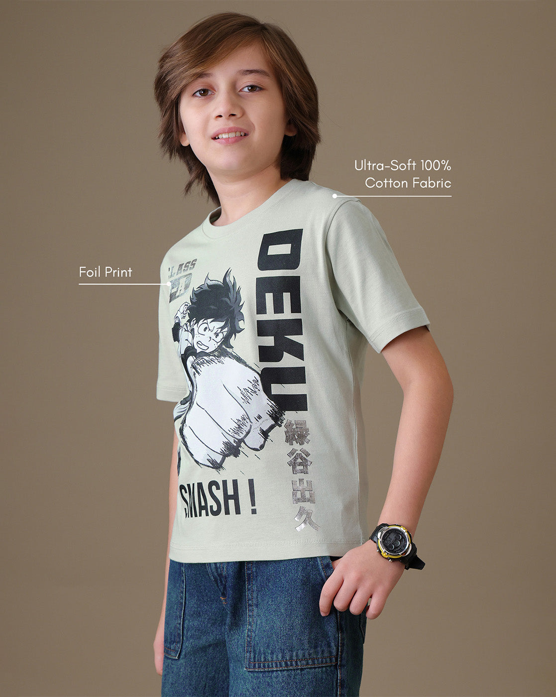 My Hero Academia Deku  Regular Fit Tshirt  Boys