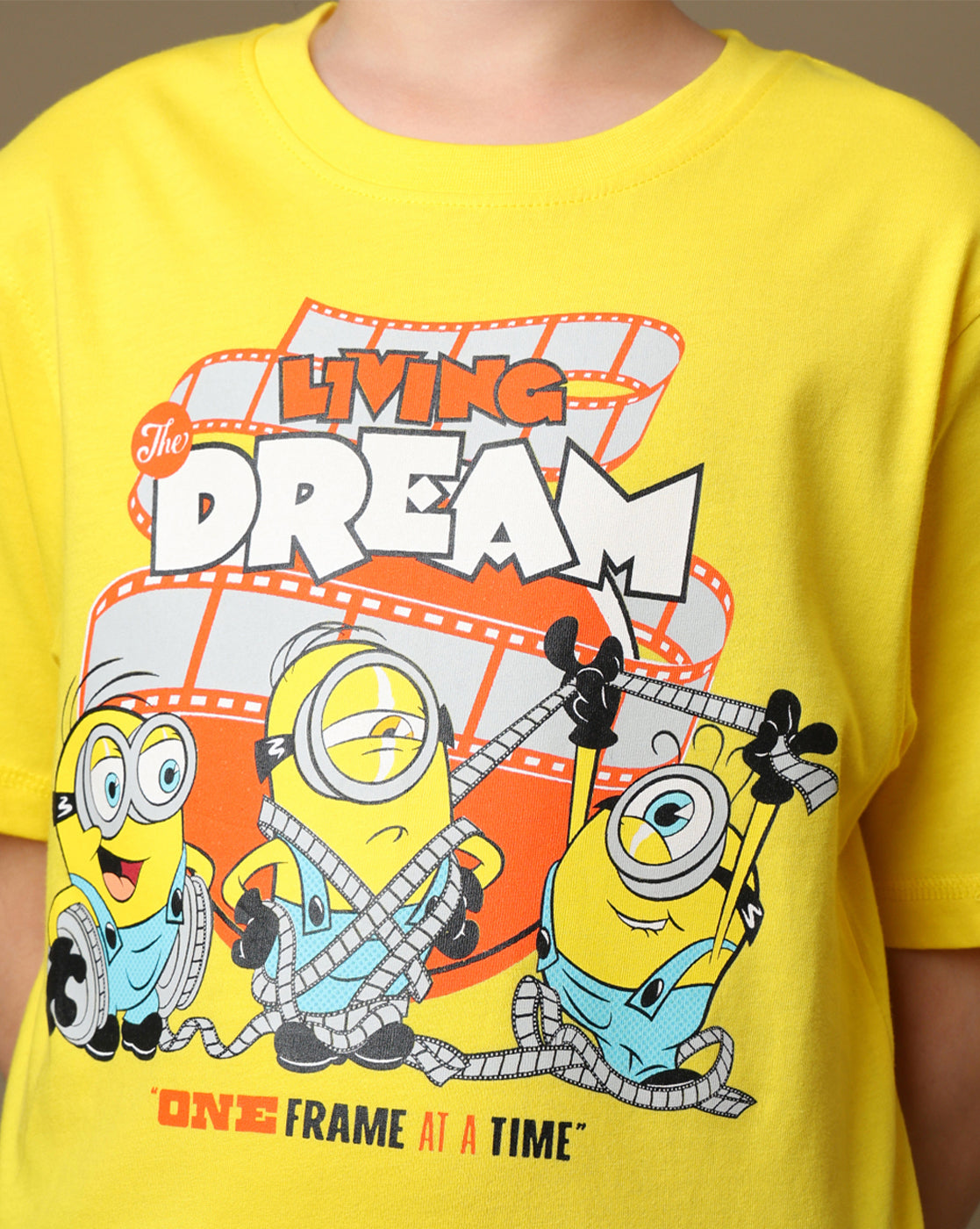 Minions Printed Regular Fit Tshirt For Boys
