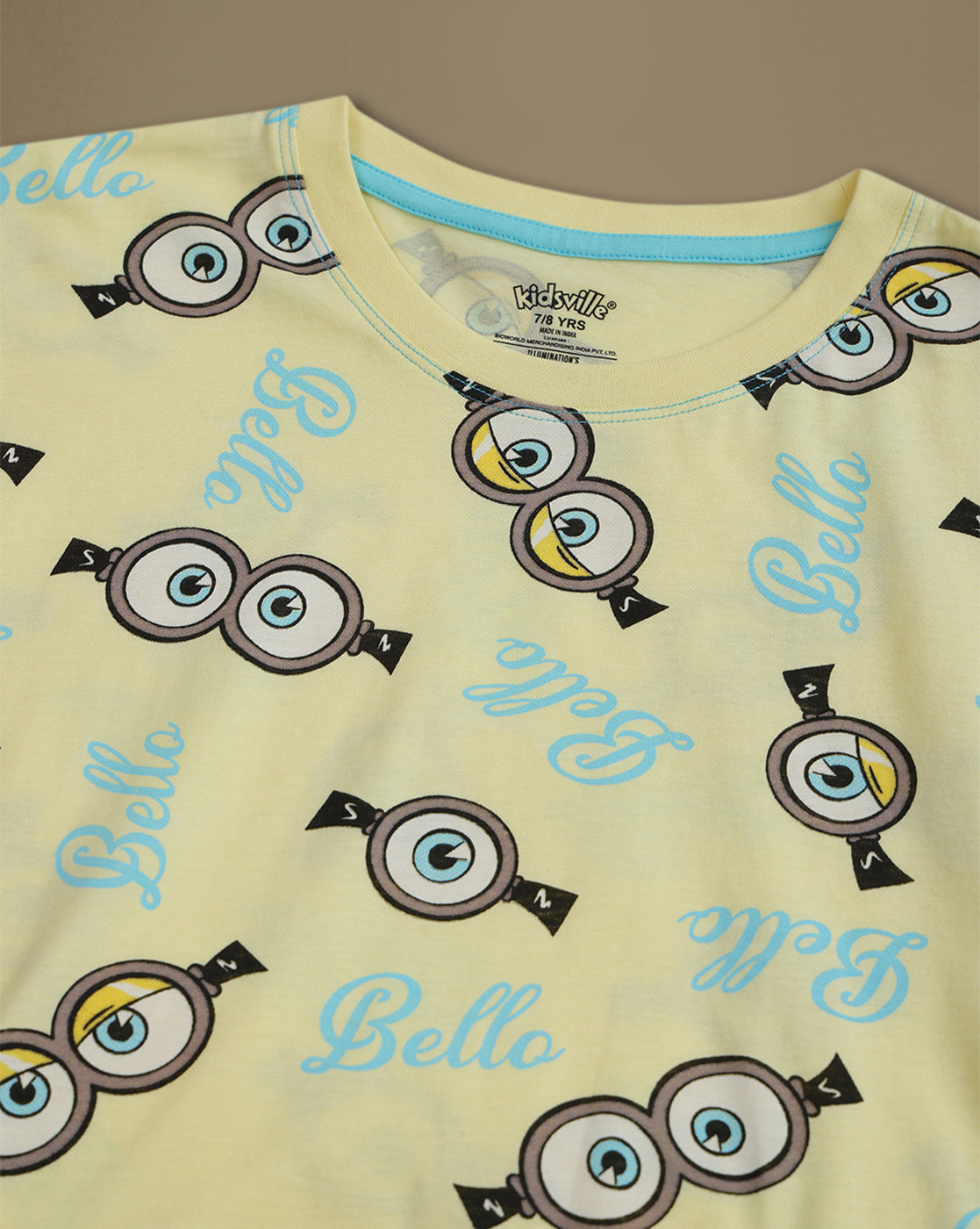 Minions Printed Relaxed Fit Tshirt For Girls