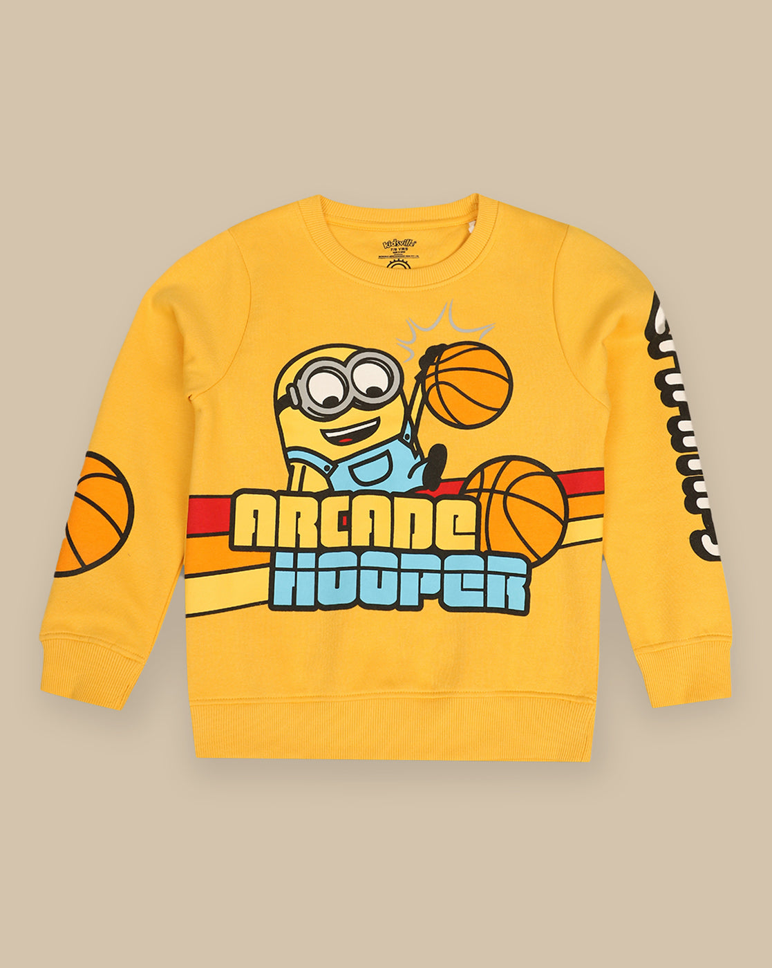 Minions Printed Regular Fit Sweatshirt For Boys