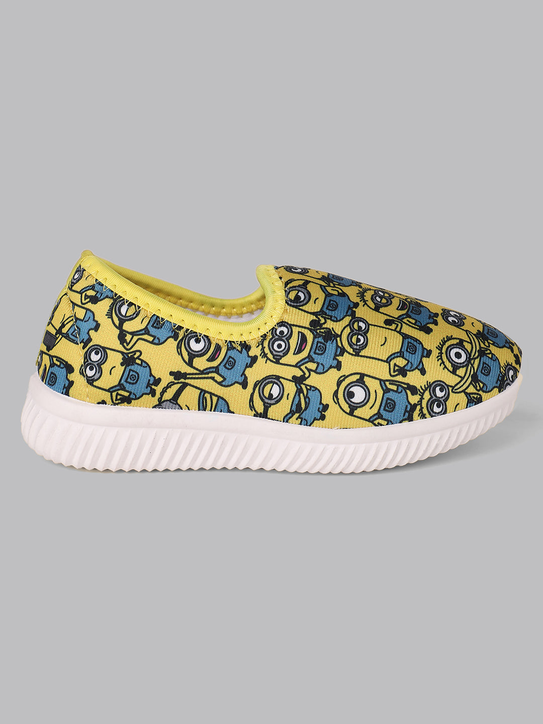 Kids Girls Minions Printed Yellow Shoes