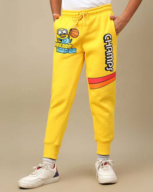 Minions Printed Regular Fit Jogger For Boys