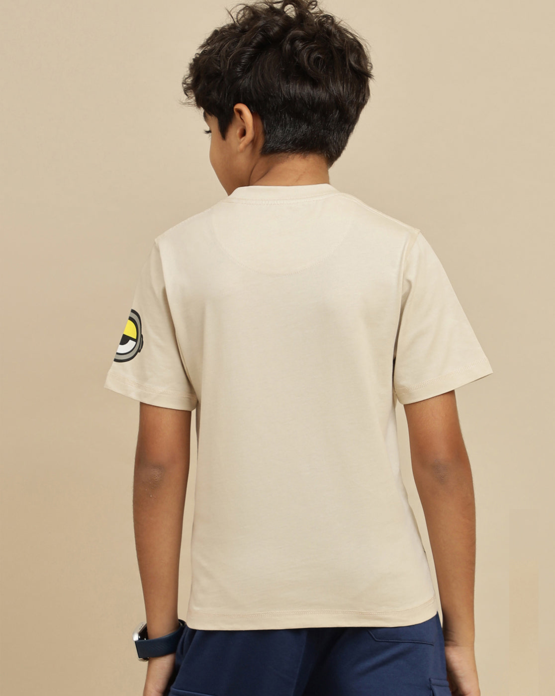 Minions Printed Regular Fit Tshirt with Pocket For Boys