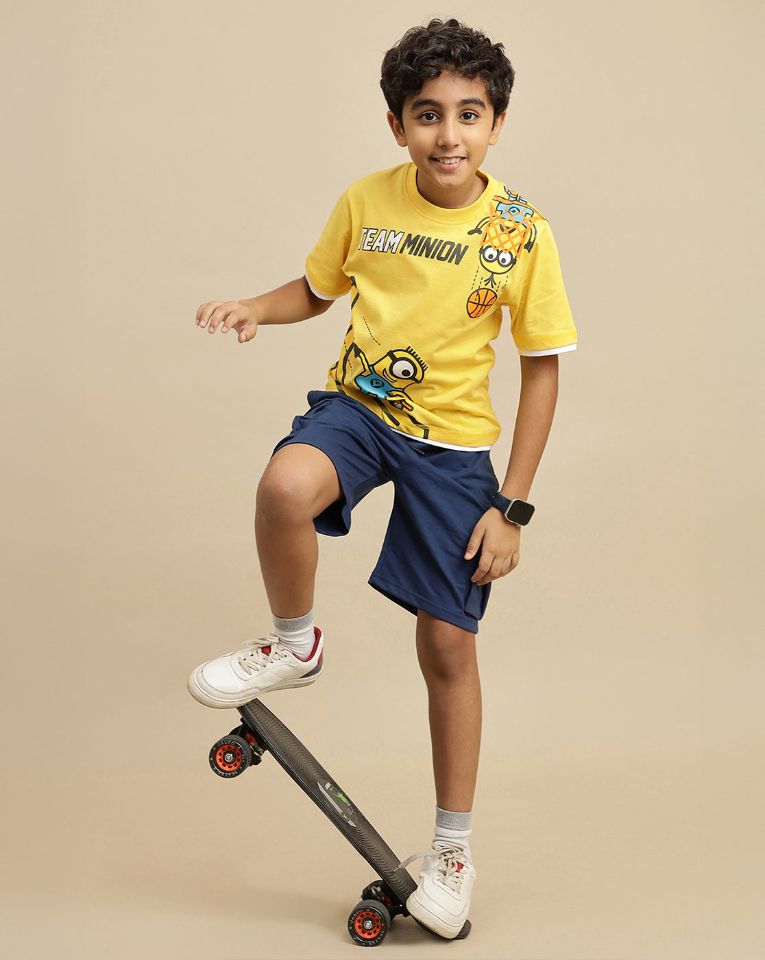 Minions Printed Regular Fit Tshirt For Boys