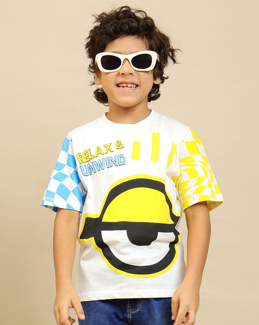 Minions Printed Regular Fit Tshirt For Boys
