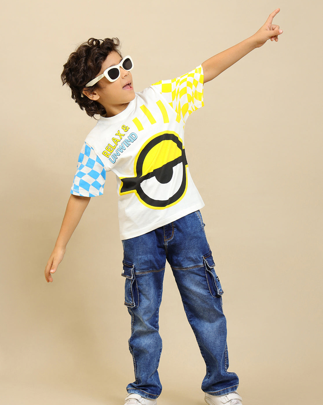 Minions Printed Regular Fit Tshirt For Boys