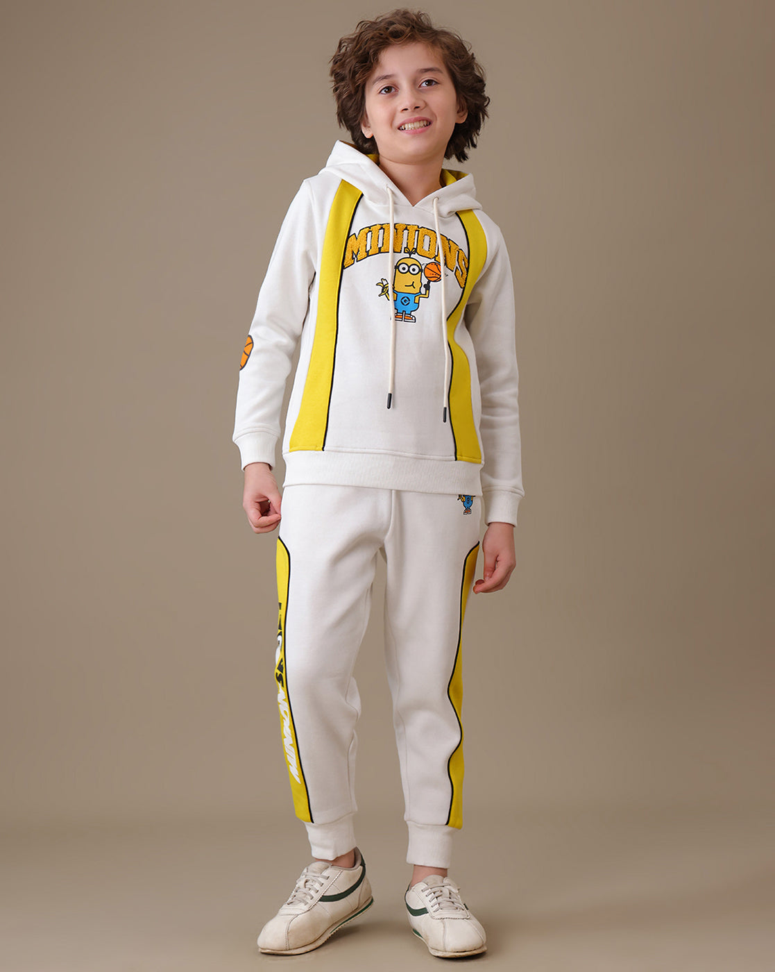 Minions Regular Fit Hoodie & Jogger Set Boys