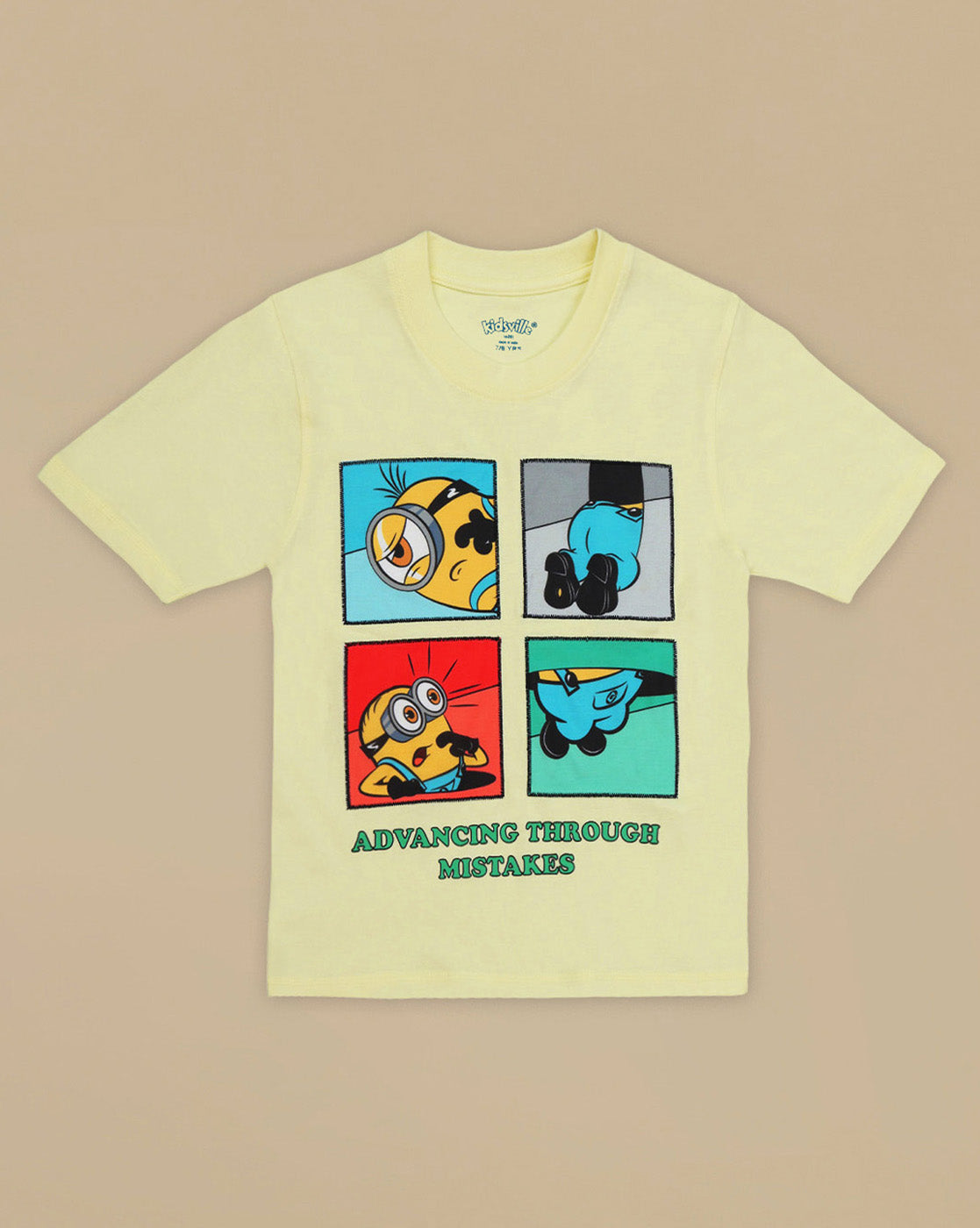 Minions Printed Regular Fit Tshirt For Boys