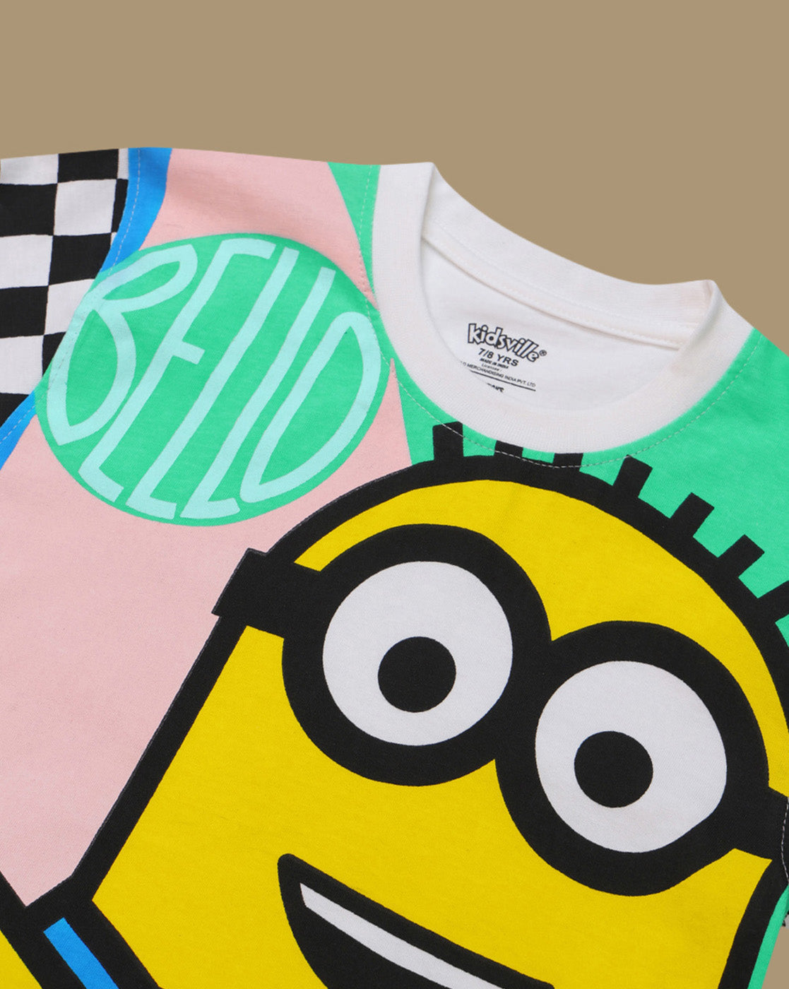 Minion Graphic Printed Regular Fit Tshirt For Boys