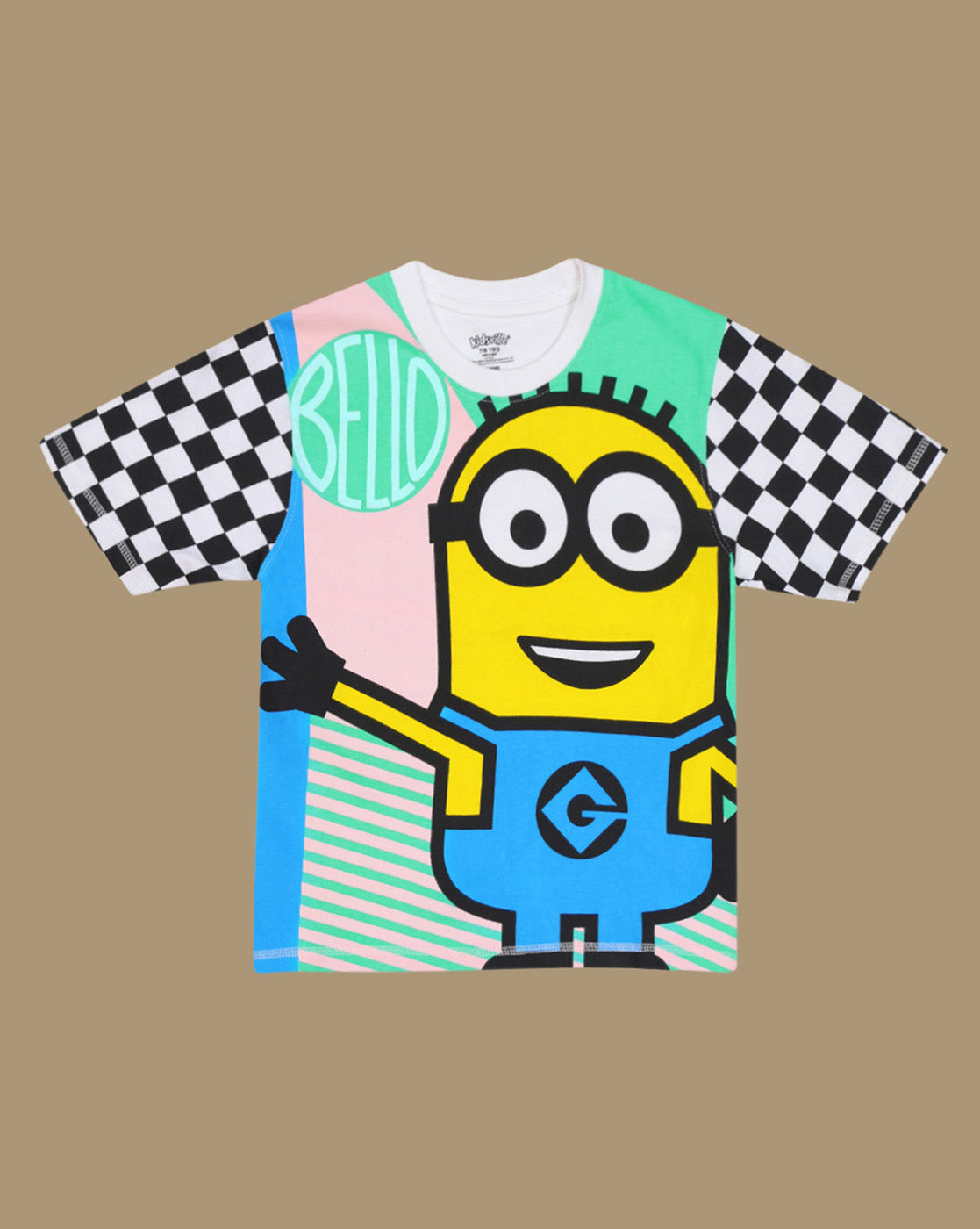 Minion Graphic Printed Regular Fit Tshirt For Boys