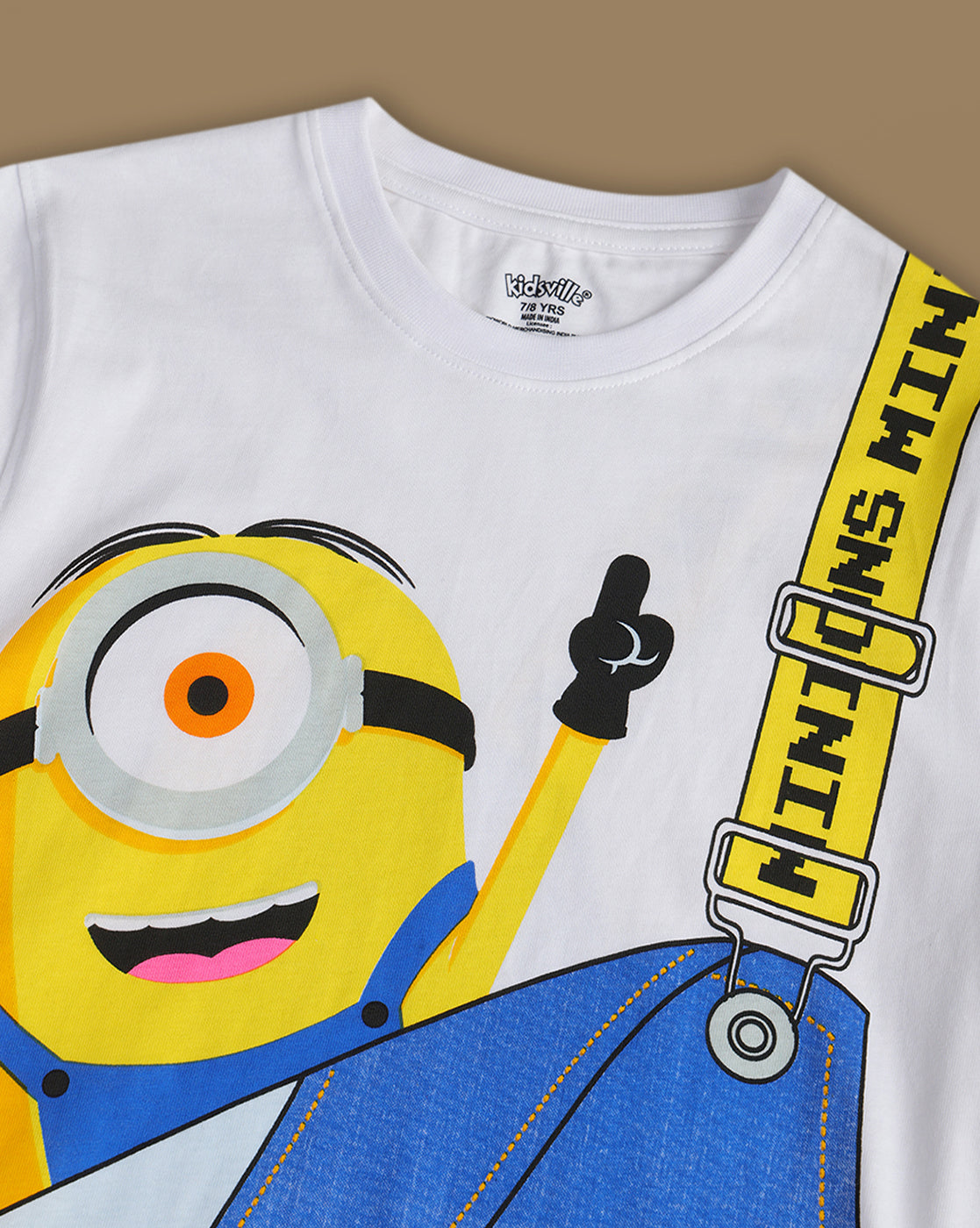 Minions Printed Regular Fit Tshirt For Boys