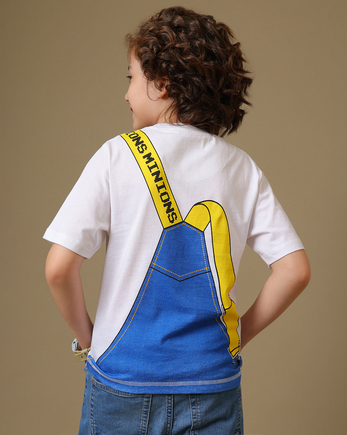 Minions Printed Regular Fit Tshirt For Boys