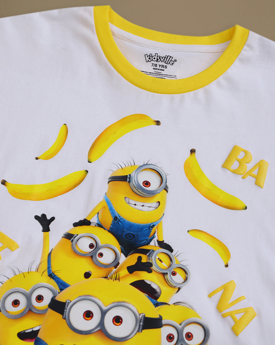 Minions Printed Boxy Fit Tshirt For Girls