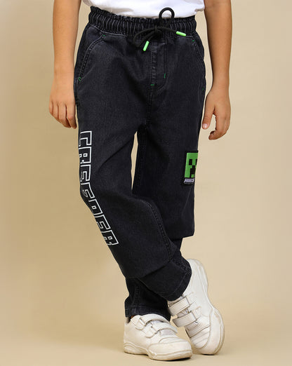 Minecraft  Regular Fit Denim Jogger  Boys