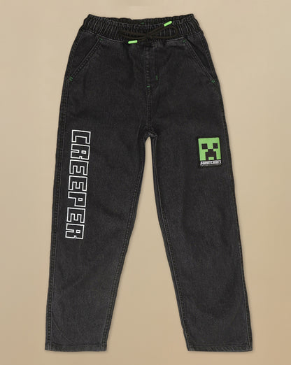 Minecraft  Regular Fit Denim Jogger  Boys